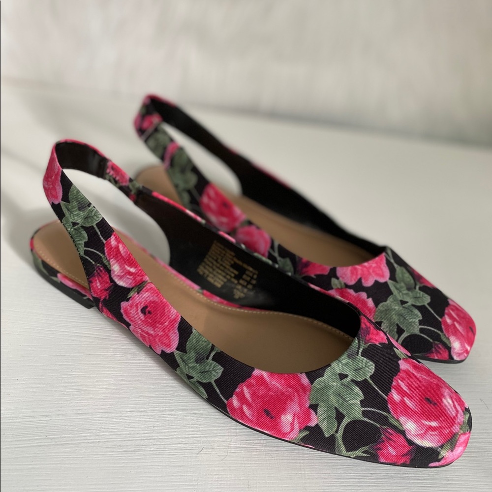 Christian Siriano Pink Floral Flats